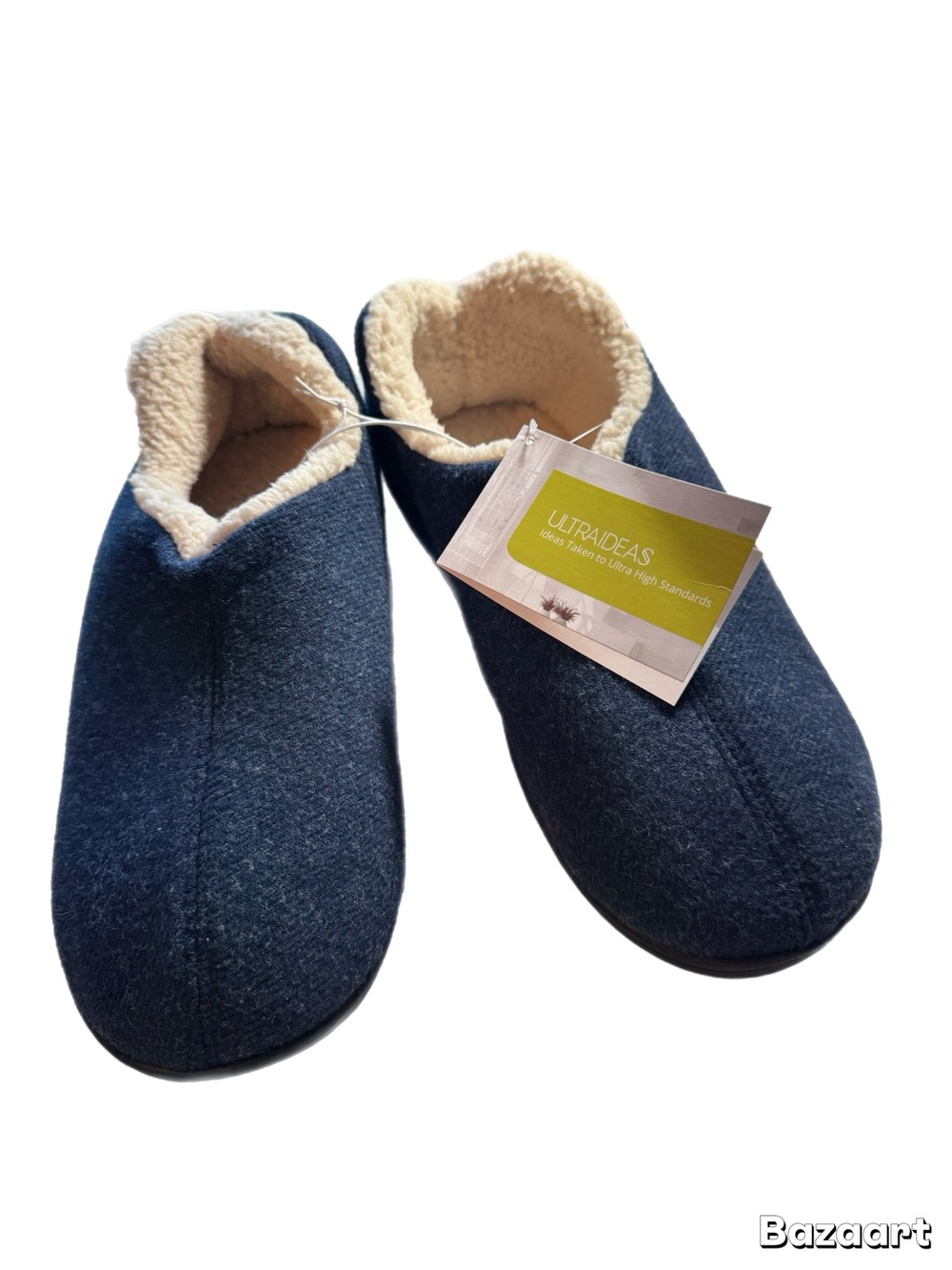 Kids Navy Blue Cozy Slip-On Slippers
